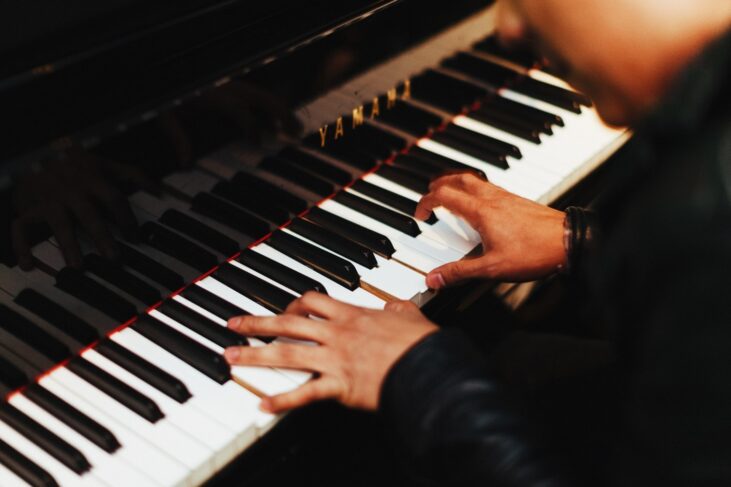 Hands at piano
