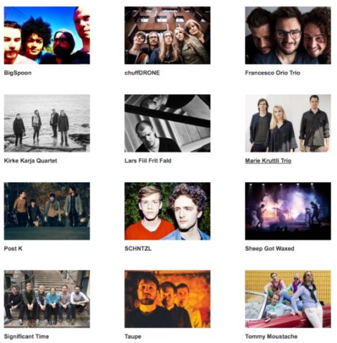 Artists page