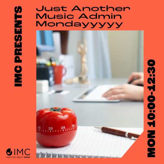 Music admin mondays post graphic
