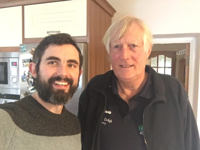Aengus with local poet Bruce Copeland