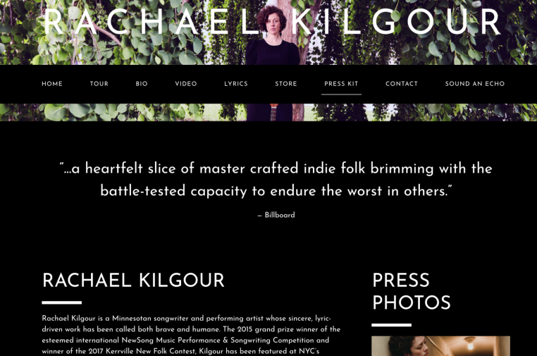 Rachel Kilgour press quotes